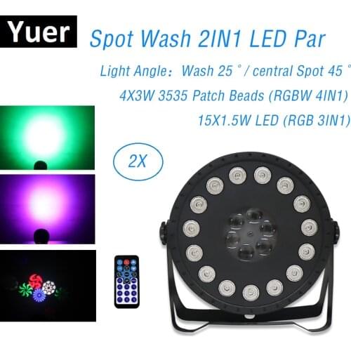Wash Spot 2IN1 Dj Effect Lighting 30W RGBW LED Par Lights Laser Projector Party Home Christmas Decorations Disco Lighting Laser