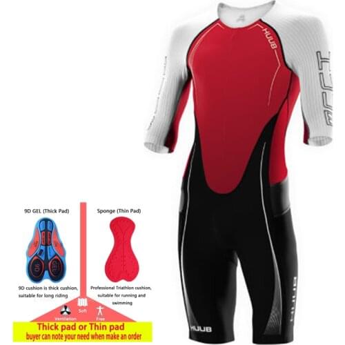 HUUB 2021 Summer Pro Team Men Triathlon Bike Lycra Quick-drying Tight Mono de ciclismo Swimming MTB Running Sleeveless Dress Set