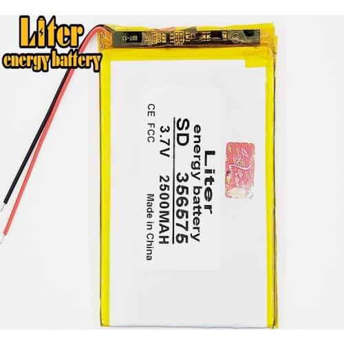356575 3.7V 2500mah Lithium polymer Battery with Protection Board For MP4 GPS Tablet PC