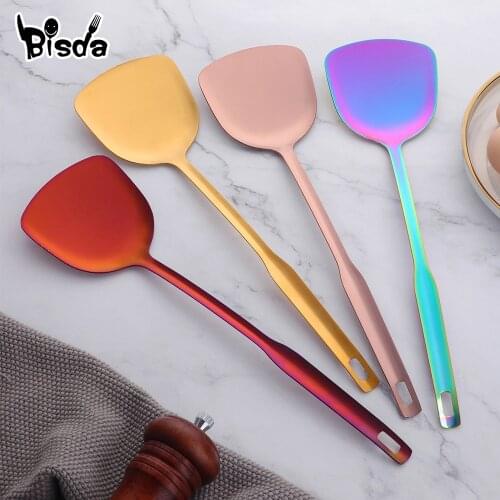Kitchen Spatula Stainless Steel Turner Kitchenware Fried Vesgestable Meet Tool Cookinng Utensils Cookware Pancake Gadget