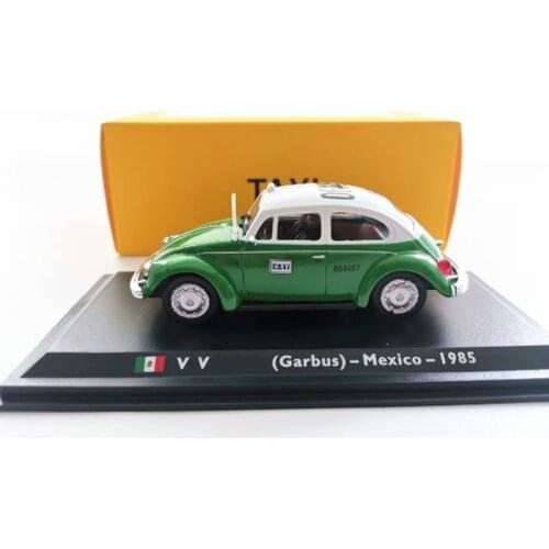 Alloy Model Car Diecast 1/43 Mexico Taxi 1985 Static Classic Collection Show Gift Vehicle Kids Toys Boys Color with base