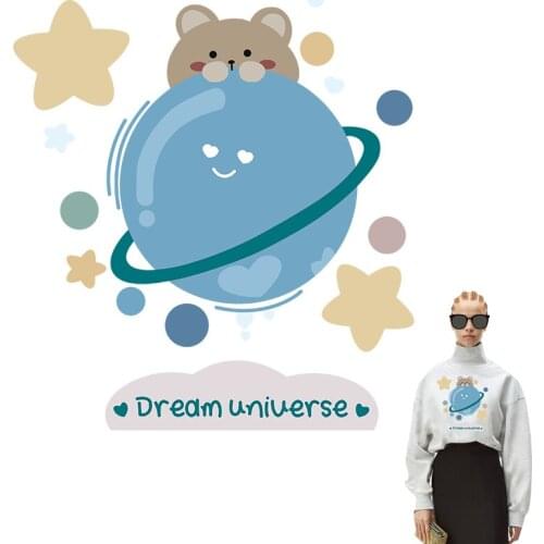 Cartoon image Heat Transfer PVC Patch Applique on Clothes Ironing stickers Washable Thermal transfer printing