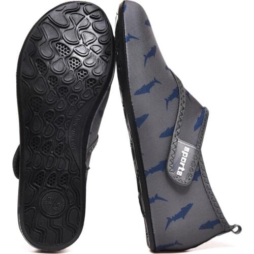 TaoBo 2020 NEW Big Size 48 49 Aqua Water Shoes for Men Women Shark Pattern Paste Wading Shoes Socks Quick Dry Tenis Masculino