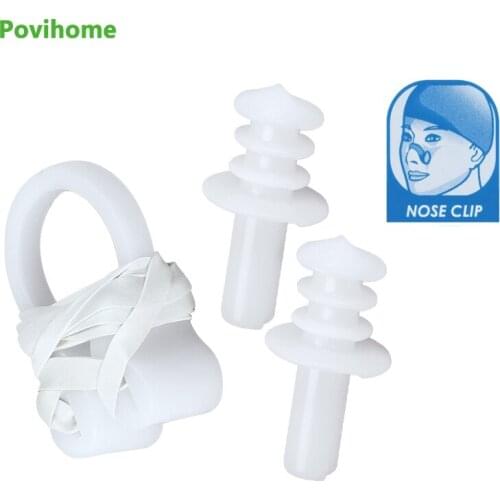 Soft Swimming Earplugs Nose Clip Case Protective Prevent Water Protection Ear Plug Waterproof Soft Silicone Swim Dive Supplies