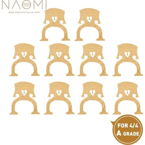 NAOMI 10pcs/1set Select Natural Dry Maple Wood Bridge 4/4 Cello Bridge Brazil Style Nice Accessory Easy To Use