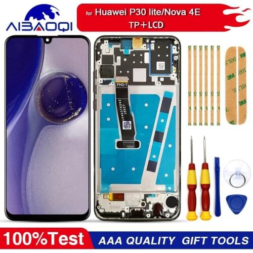New Original Touch Screen LCD Display For Huawei P30 Lite / Nova 4e With Frame Replacement Parts For MAR-LX1M MAR-LX2