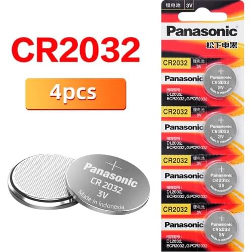 PANASONIC Original cr2032 4pcs Button Cell Batteries 3V Coin Lithium clocks watches Remote digital voice recorders cr2032