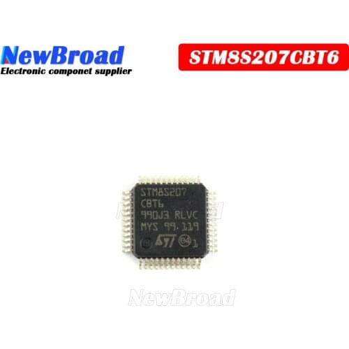 1PCS Original STM8S207CBT6 LQFP48 8-bit Microcontroller MCU ST Singlechip STM8S207 128KB FLASH IC 24MHz