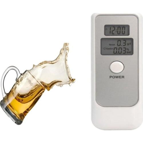 Portable Digital Alcohol Breath Tester Professional Semiconductor Alcohol Tester Blows Quick Response Measuring Detection Meter