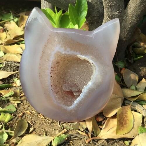 Natural Hand Carved Crystal Quartz Agate Geode Healing Gemstones And Minerals Statue For Reiki Chakra Decoration