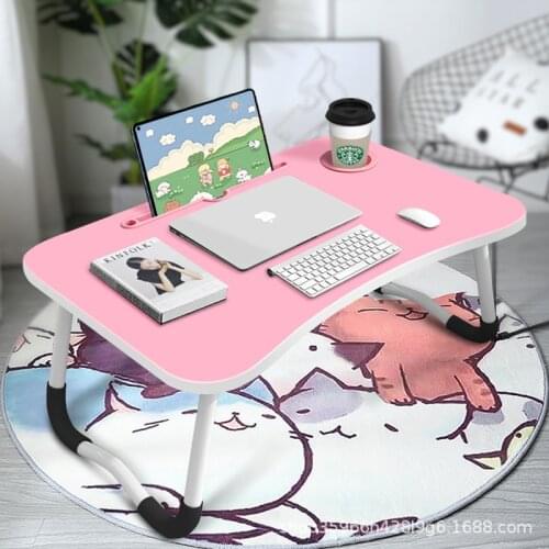 Bed Folding Computer Desk Lazy Foldable Multifunctional Simple Small College Dormitory Notebook Desk Comfortable Stable