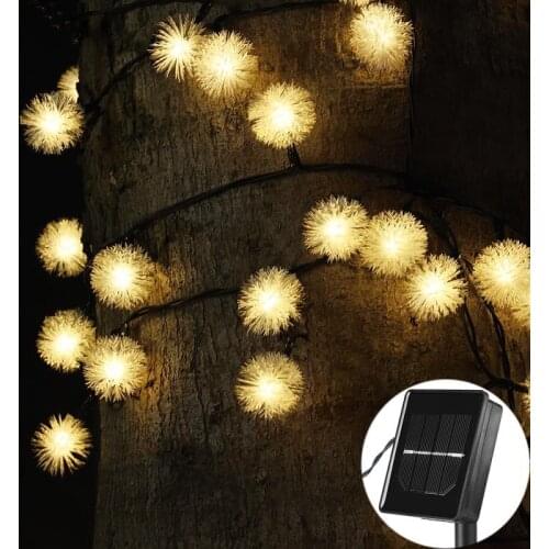 Solar String Fairy Lights 7m 50LED Waterproof Solar Power Ball String Light for Outdoor Gardens Homes Christmas Party Decoration