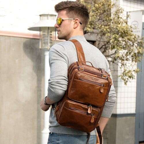 Fashion Mens Briefcase Messenger Bag Men Leather Briefcase Male Laptop Bags Mens Genuine Leather Bag Office Bags For Men Totes