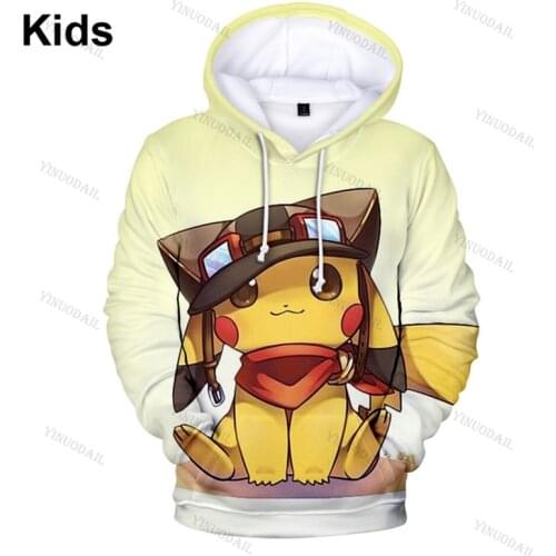 Cartoon Anime 3 To 14 Years Kids Hoodies Shooting Anime 3D Printed Sweatshirt Men and Women Cartoon Jacket Tops Teen Clothes