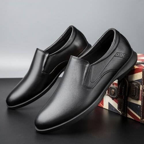 Italian Casual Formal Shoes Mens Loafers Genuine Leather Wedding Dress Flats Man Luxury Oxford Shoes for Men Quality Moccasins