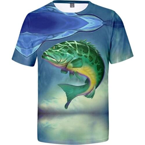 WAMNI Summer 3D T shirt Men Fashion Casual Streetwear Fish men and women tshirt Daily Harajuku Hip Hop Funny Loose Top Tee