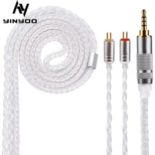 Yinyoo 16 Core Silver Plated Cable 2.5/3.5/4.4mm Upgrade Cable With MMCX/2PIN/QDC for V90 ZS10PRO ZSNPRO BLON BL-03 BL-05 BL05