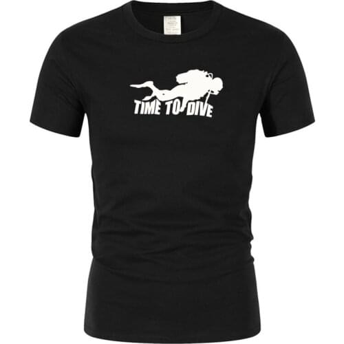 Fun print fun scratch diving mens T-shirt humor T-shirt short sleeve