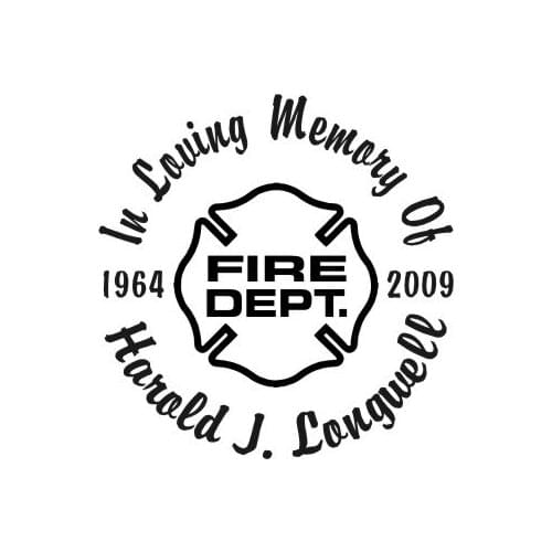 Fireman Badge Designer Series Circle Memorial Car Decal For Car Center Console Design Rainproof Art Vinyl Mural FA331