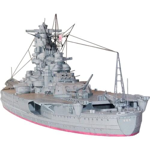 1pc 1/250 WW2 Yamato Navy Ship Assemble DIY Paper Model Kits Education Game Papercraft Handmade Collectables Home Decor