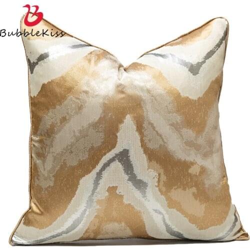 Bubble Kiss Luxury Gilding Pillowcase 1Pcs Square Cushions Cover for Living Room Abstract Art Bedding Pillows Case Portable
