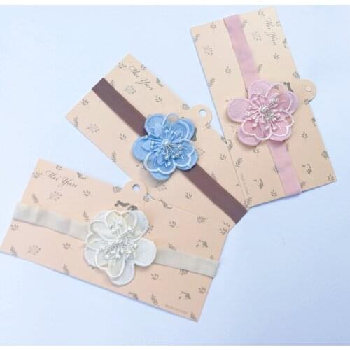 1 PCS Hand Sewing Beads Flowers Infant Elastic Headband Cute Princess Hairband DIY Clothing Decoration Baby Headwear Photo Props