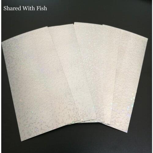 Shared with fish 10pcs Adhesive Holographic Fishing Lure Tape Reflective Tapes Decoration Waterproof Reflective fish Lures