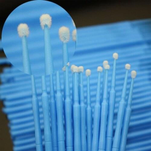 100pcs Eyelash Cotton Swab Disposable Eyebrow Tattoo Remover Micro Brush Eyelash Extension Applicator Cotton Buds Makeup Tools