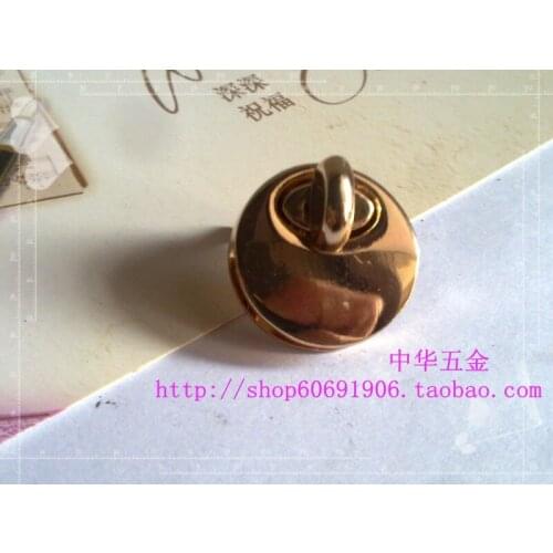 26mm DIY accessories, leather bags upscale rotary lock [oval] light gold spinner to luggage locks, metal buckle