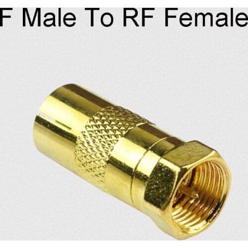 3pcs Gold plating F type F RF Male Female To Male Female PLUG TV coax connector Digital Cable Terminal for TV screw coax plug