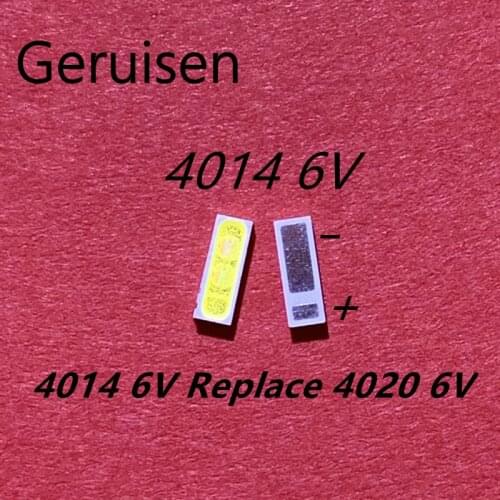 4000PCS /Lot 4014 4020 emc CHIP-2 SMD LED Beads Cold white 4014 1W 6V 150mA For TV/LCD Backlight (EMC)