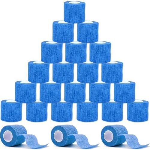 48/24/12/6Pcs Tattoo Grip Bandage Cover Wraps Tapes Self Adhesive Nonwoven Bandage Rolls for Tattoo Grip Tube