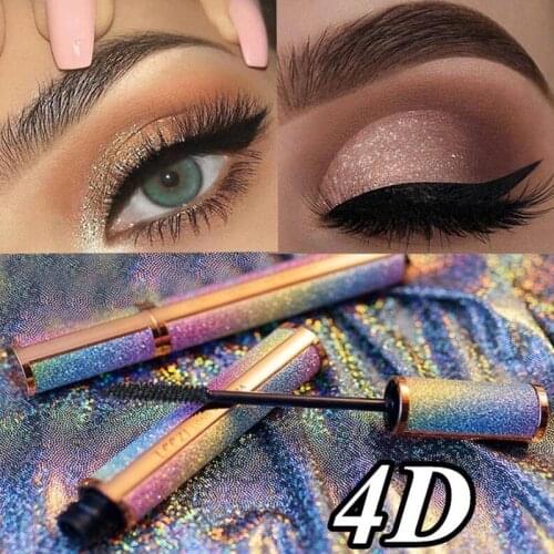 4d Mascara Long Thick Curling Waterproof and Sweat-proof Not Blooming Makeup