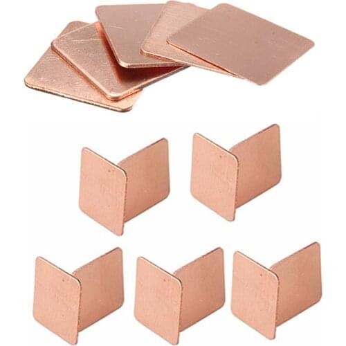 5 pcs 15x15/20x20mm 0.3mm-2mm Thick Heatsink Copper Shim Thermal Pads for Laptop IC Chipset GPU CPU