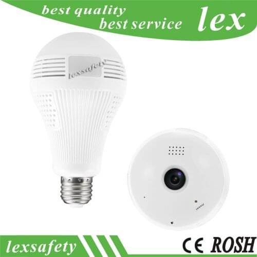 960P FishEye 360 degrees IP Camera Bulb Light FishEye Smart Home CCTV 1.3M VR IP Home Security WiFi Camera Panoramic