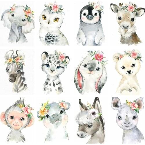 5D DIY Diamond Painting Full Square/Round Cartoon Animal Home Decoration Mosaic Diamond Embroidery Flower Rhinestones Art