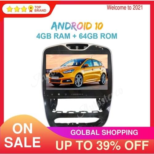 Android 10 64GB PX6 Car DVD Player GPS Navigation For Renault Clio 2017-2018 Multimedia Player Auto Stereo Radio Head Unit DSP