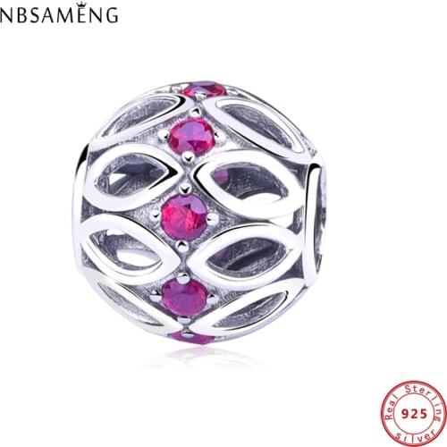 2019 Authentic 925 Sterling Silver Charm Beads Precious Stones Charm Fit Original Bracelets Bangles Jewelry Charms