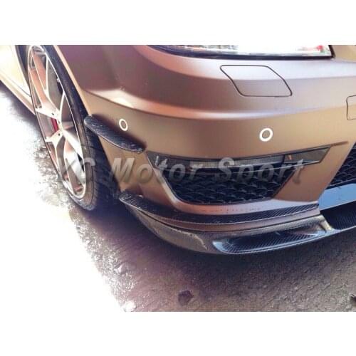 Car Accessories Carbon Fiber Black Series Style Canard 4pcs Fit For 2012-2013 MB W204 C63 Coupe & Sedan OEM Front Bumper