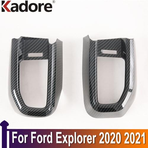 For Ford Explorer 2020 2021 Carbon Fiber Center Control Air-Conditioning Vent Outlet Cover Trim Interior Accessories