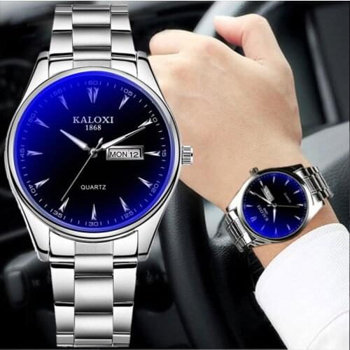 Blue Dial Men Watches Watch For Men Stainless Strap Mens Watches Business Men Watch Men Quartz Watch Man Watches Male Watches