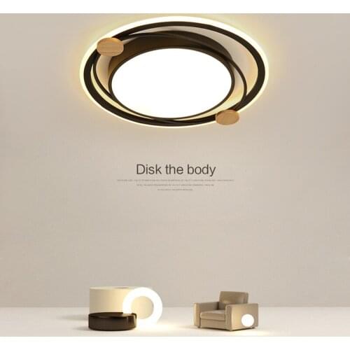 Jiahome Round LED Chandeliers For Bedroom Dining Room Living Room Kitchen Study Room Lighting Home Simple European Style