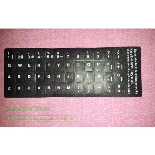 For Laptop/Desktop Computer Keyboard 10 inch Or Above Tablet PC 50pcs Spanish Letters Alphabet Learning Keyboard Layout Sticker