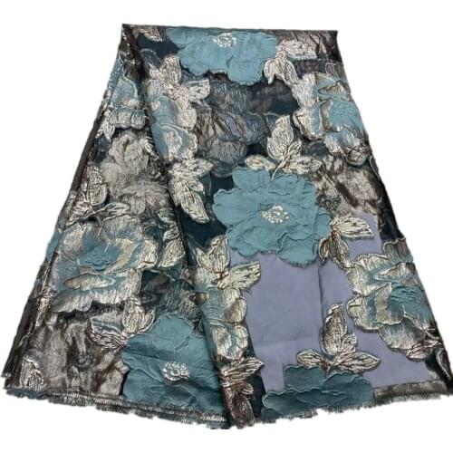 SJ Lace 2021 Brocade Jacquard Lace Fabric French Lace Fabric High Quality African Nigerian Lace Fabrics For Wedding Dress y5-44