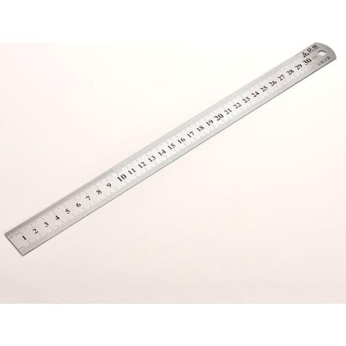30cm Stainless Steel Straight Ruler Double Sided Metal Rulers Measuring Tools Stationery School Office Accessories Supplies