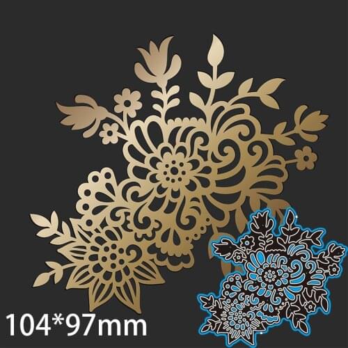 104*97mm FLOWERS new Metal Cutting Dies for decoration card DIY Scrapbooking stencil Paper Craft Album template Dies