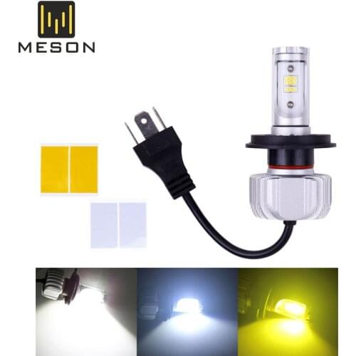 Motor Led H4 Headlight 9SMD 3030 Motorcycle Headlamp Super Bright Color Chaneg 3500K 5000K 6500K Motor Styling 9-32V