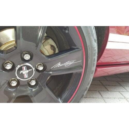 For 4x MUSTANG Sticker outside and inside script! Signature! GT / CS Shelby GT50