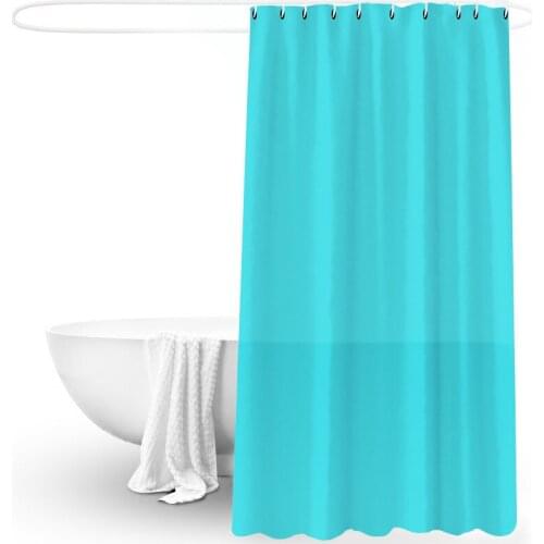 Solid Color Thick Polyester Cloth Shower Curtain Nordic Style Simple Home Bathroom Shower Bath Partition Curtain