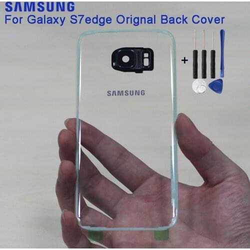 SAMSUNG Original Clear Back Glass Cover Battery Door Replacement Case For Samsung Galaxy S7 G9300 S7 Edge G9350 Back Cover Case